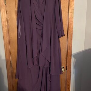 Azazie Asymmetrical Gown in Deep Purple